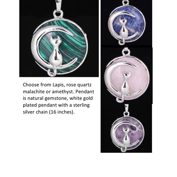 Boutique Jewelry - Gemstone necklace white gold with 925 Silver chain